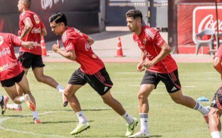 الأهلي يواصل الإستعداد لمباراة المحله