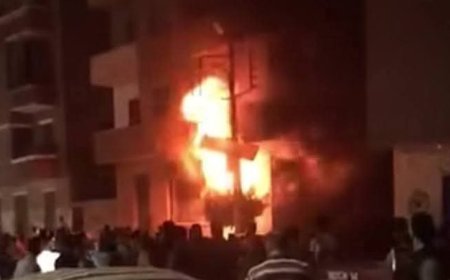 إصابة 3 أشخاص في حريق اندلع بعيادة التأمين الصحي بالأميرية