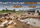 استقرار أسعار الفراخ اليوم الأربعاء 14 أكتوبر 2026.. والبيضاء تسجل 87 جنيهًا للمستهلك